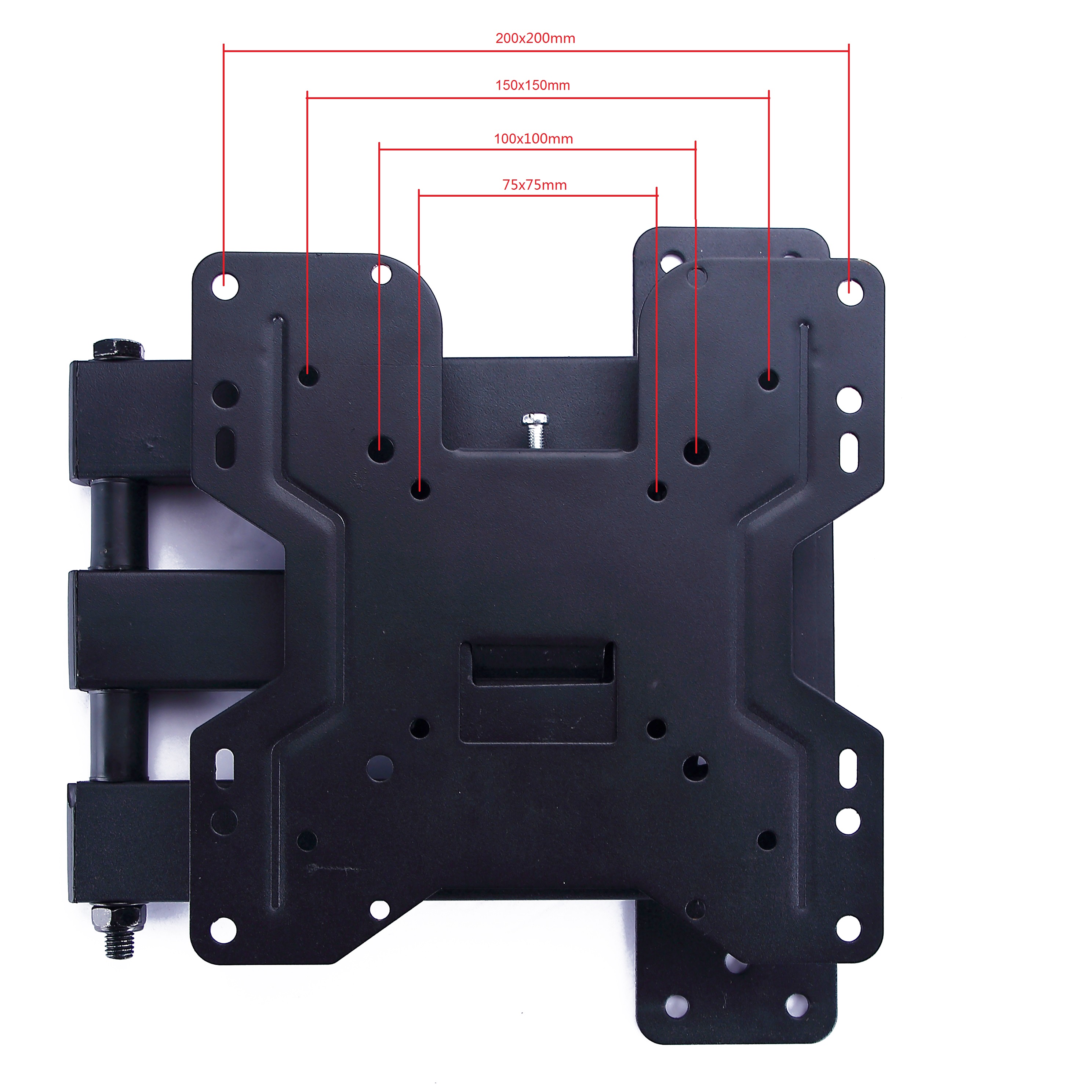 Soporte de montaje en pared para TV de movimiento completo giratorio articulado Mount Factory en negro para 10'-26'